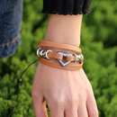 New beaded leather bracelet simple fashion jewelry heart couple leather braceletpicture9