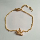 Jewelry hollow paper crane bracelet goldplated silver cute origami pigeon bird bracelet anklet wholesalepicture28