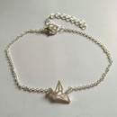Jewelry hollow paper crane bracelet goldplated silver cute origami pigeon bird bracelet anklet wholesalepicture32