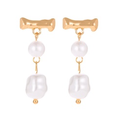 Wholesale Fashion Pearl earrings creative word retro tassel earrings temperament water drops shaped pearl earrings earrings
