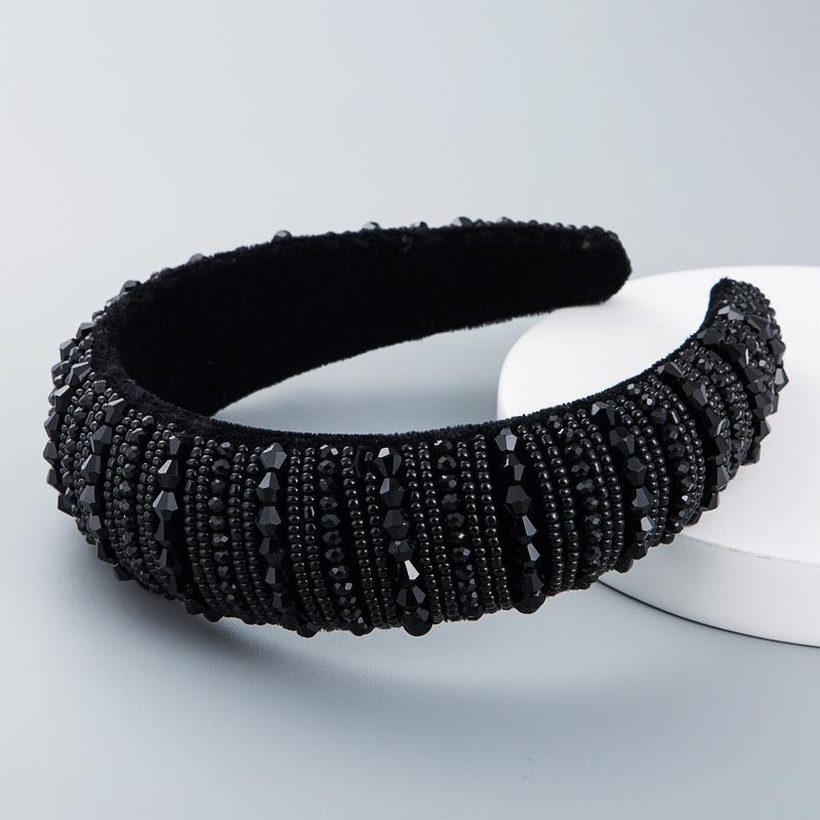 Headband female highend simple widebrimmed fashion handmade beaded ...