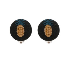 Handmade pineapple ear clip earrings explosion models hot jewelry accessories female