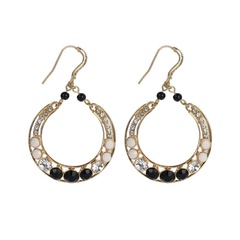 Retro trend diamond oval geometry drop earrings accessories fashion simple female jewelry