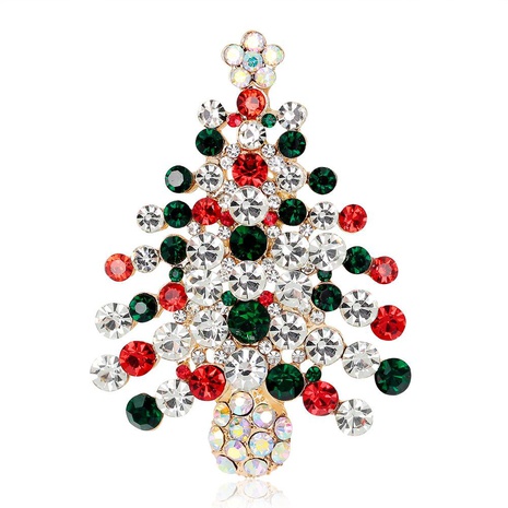 Serie de Navidad joyas KC oro diamante lleno árbol de Navidad al por mayor's discount tags