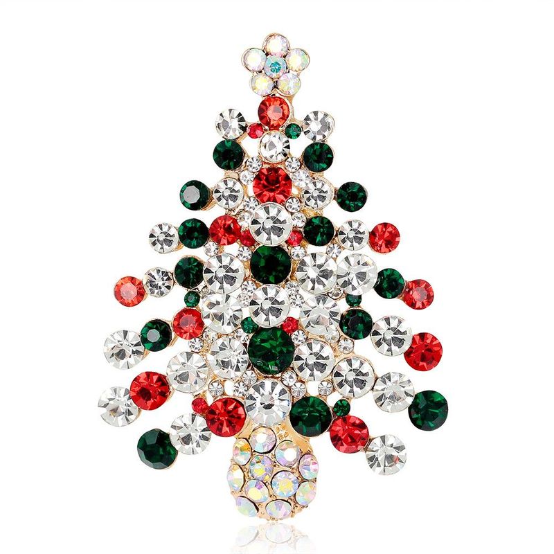 Serie de Navidad joyas KC oro diamante lleno rbol de Navidad al por mayor