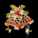 Navidad serie joyas KC oro completo diamante campana de Navidad broche al por mayorpicture12