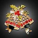 Navidad serie joyas KC oro completo diamante campana de Navidad broche al por mayorpicture13