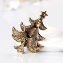 Moda Broche para rbol de Navidad Aleacin exquisita para mujer Chapado en diamante Oro antiguo Ramillete de plata al por mayorpicture15