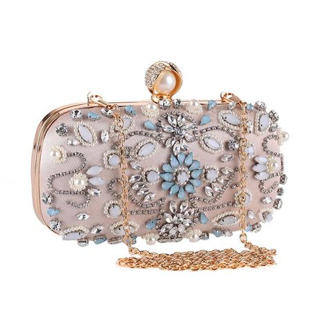 European and American new handmade beaded banquet bag with diamond clutch NHYG174710's discount tags