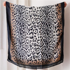 Scarf female silk scarf zebra pattern cotton and linen feel thin scarf decorative sunscreen shawl leopard scarf