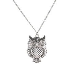 Explosion necklace long section hollow necklace female retro owl pendant necklace clavicle chain