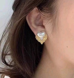 925 silver needle Korean fashion sweet OL simple love temperament earrings
