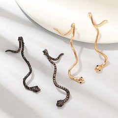 Earrings fashion pop snake element earrings retro exaggerated diamond stud earrings