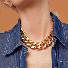 Fashion personality thick chain necklace retro punk aluminum necklace chain men and women hip hop wholesales fashion