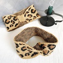 Koreas new retro knitted wool woven leopard cross hair band winter widebrimmed elastic headband headbandpicture5