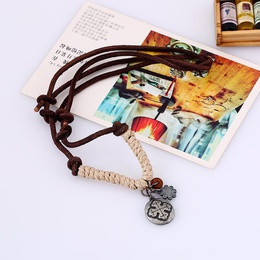 Wholesale fashion jewelry vintage cowhide necklace mens leather necklace wholesalepicture10