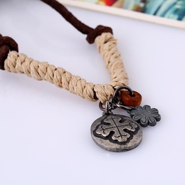 Wholesale fashion jewelry vintage cowhide necklace mens leather necklace wholesalepicture12