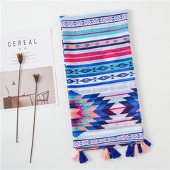 Cotton and linen national style scarf shawl dual-use long fringed beach towel sunscreen scarf