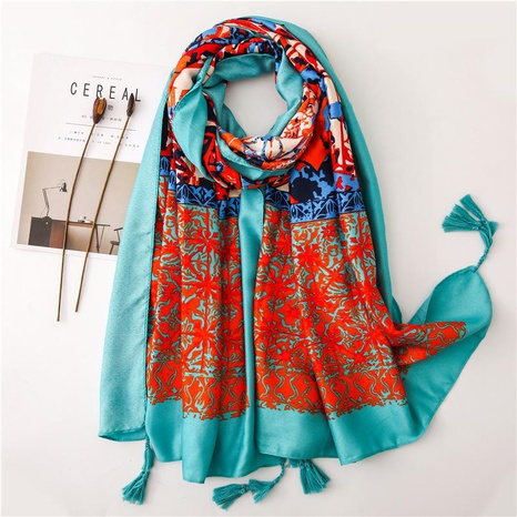 Sun shawl women's silk scarves, beach towels, beach towels, oversized scarves, air conditioner room scarves's discount tags