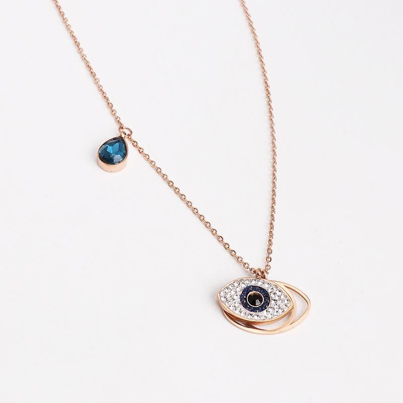 Devil S Eye Necklace Color Separation Blue Diamond Eye Necklace Female