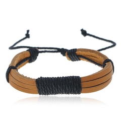 New vintage woven leather bracelet simple leather bracelet jewelry