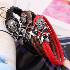 Wholesale Leather Bracelet Leather Jewelry PU Leather Bracelet Japan and South Korea Jewelry Woven Leather Bracelet