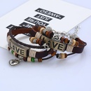 Handmade beaded leather bracelet alloy couple LOVE leather bracelet jewelrypicture9