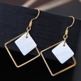 Fashion female earrings simple shell geometric shape personality square earringspicture4
