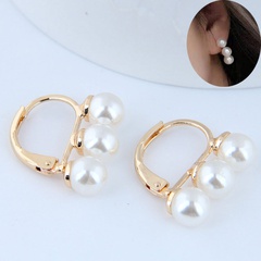 Boutique Korean fashion sweet OL elegant pearl personality earrings earrings