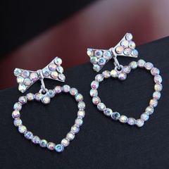 10763 exquisite Korean fashion sweet OL bow love personality earrings