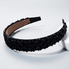 Hairband inlaid with crystal hand-made wide-band headband temperament party headdress