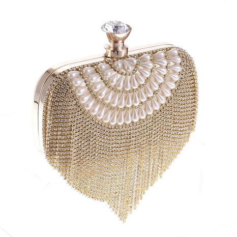 Fashionable women's bag tide bag with diamond craft bag water wave belt spike evening banquet bag's discount tags