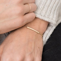 EManco Edelstahl geometrisches rechteckiges Armband Koreanischer Modeschmuck Einfache Kette Armband Armband Armband Schmuck
