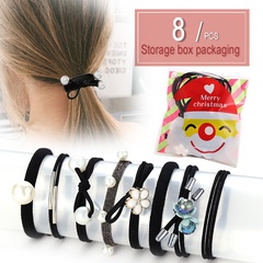 Hair rope hair accessories tie hair ponytail rubber band sweet head rope hair ring 8 piece suit