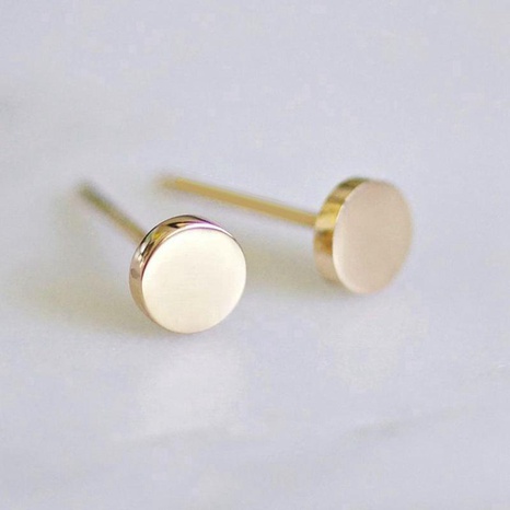 Stainless steel earrings women's fashion simple round earrings smooth geometric earrings 316L accessories's discount tags