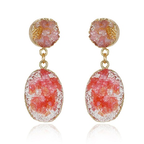 Jewelry fashion resin gravel earrings imitation natural stone gravel earrings's discount tags