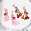 Flamingo earrings tassel long section with diamonds womens earrings female earringspicture13