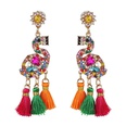 Flamingo earrings tassel long section with diamonds womens earrings female earringspicture17
