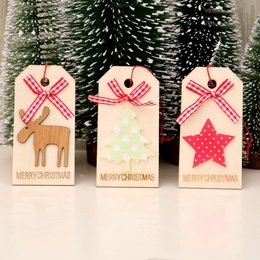 New Christmas Decoration Christmas Wooden Pendant Christmas Tree Pendant Bow Wooden Tagpicture13