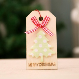 New Christmas Decoration Christmas Wooden Pendant Christmas Tree Pendant Bow Wooden Tagpicture18