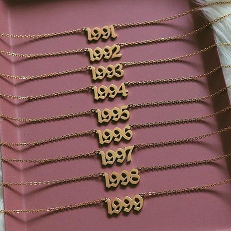 Fashion item vintage retro vintage necklace birthday number pendant wholesales fashion's discount tags