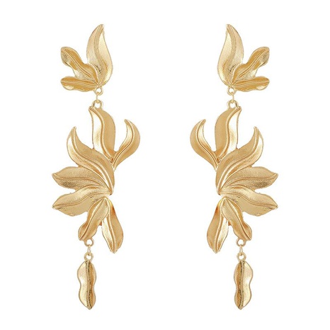 Bohemian Exaggerated Irregular Flower and Leaf Long Earrings's discount tags