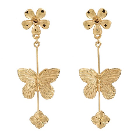 Flower and Butterfly Long Earrings wholesales fashion's discount tags