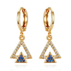 Fashion mini earrings zircon triangle eye earrings unique earrings