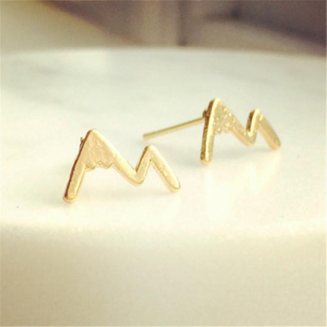 Personalized mountain peak earrings environmental protection alloy plating irregular geometric lightning earrings current earrings's discount tags