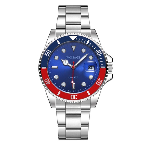 New Men's Steel Band Watch Large Dial Calendar Quartz Men's Watch's discount tags