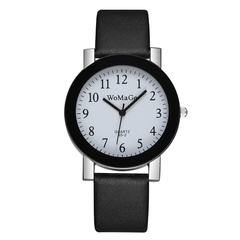 Student Hand Watch Stylish Simple Digital Face Quartz Belt Watch