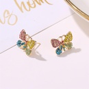 New Earrings Colorful Diamond Butterfly Earrings Vintage Sweet Short Insect Earringspicture11