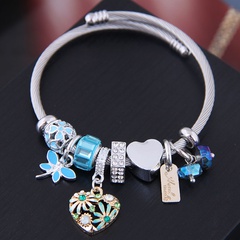 Fashion metal wild simple love pendant multi-element accessories bracelet