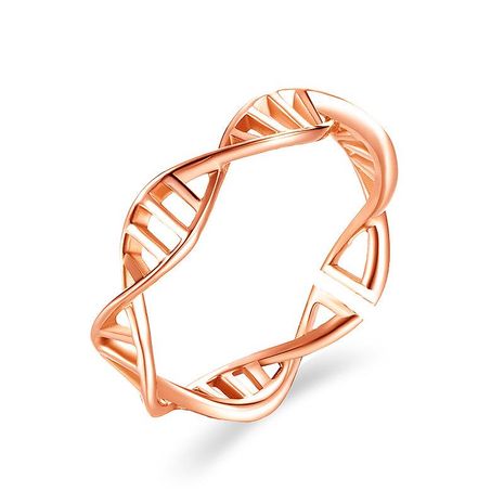 Cross Striped Rose Gold Women's Ring Diamond Fishbone Ring's discount tags